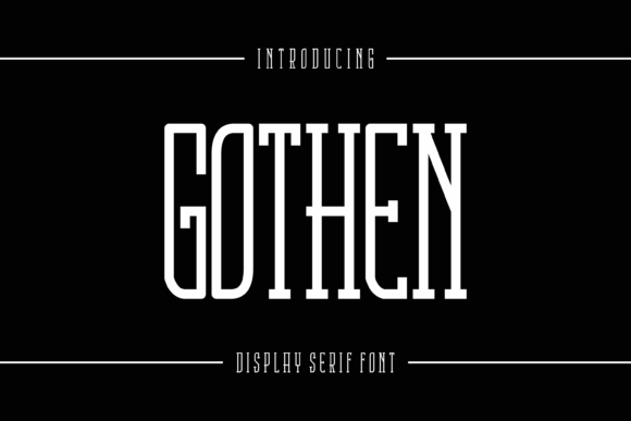 Gothen Font: Bold Serif for Web Design