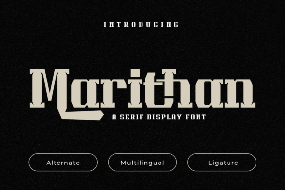 Marithan: A Bold Serif Font for Web Heroes
