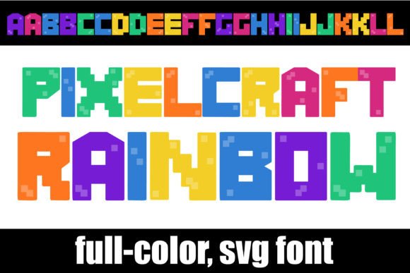 Pixelcraft Rainbow: A Playful Typeface for Bold Brands