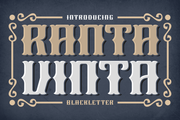 Ranta Vinta: A Bold Blackletter Font for Web Design