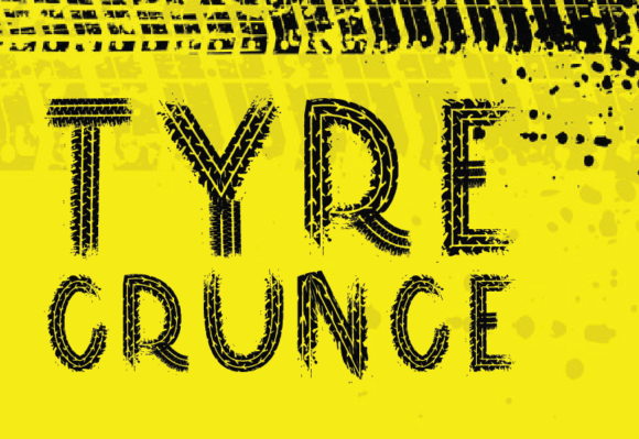 Tyre Grunge Font: Bold Slab Serif for Crafts