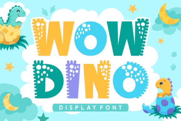 Wow Dino: A Playful Display Font for Bold Editorial Design